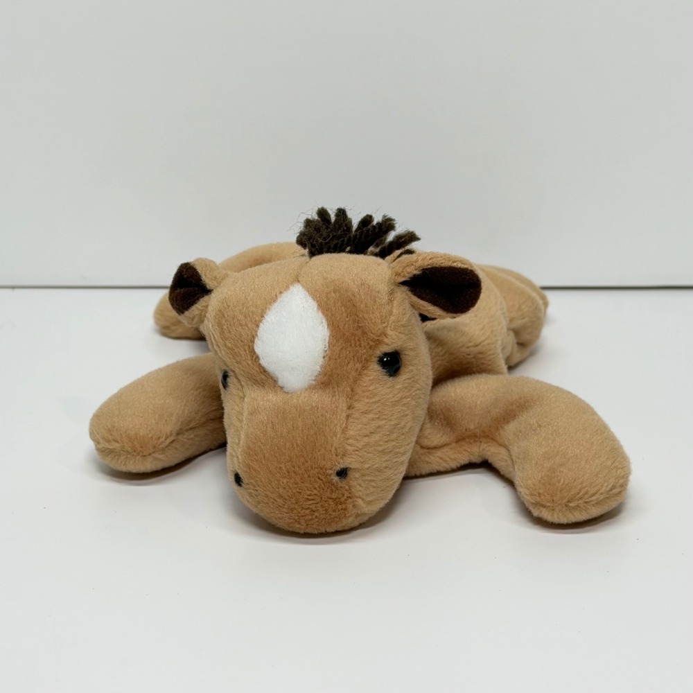 Ty Derby Horse Plush Unisex Small Brown Vintage Collectible Plushie Nostalgic